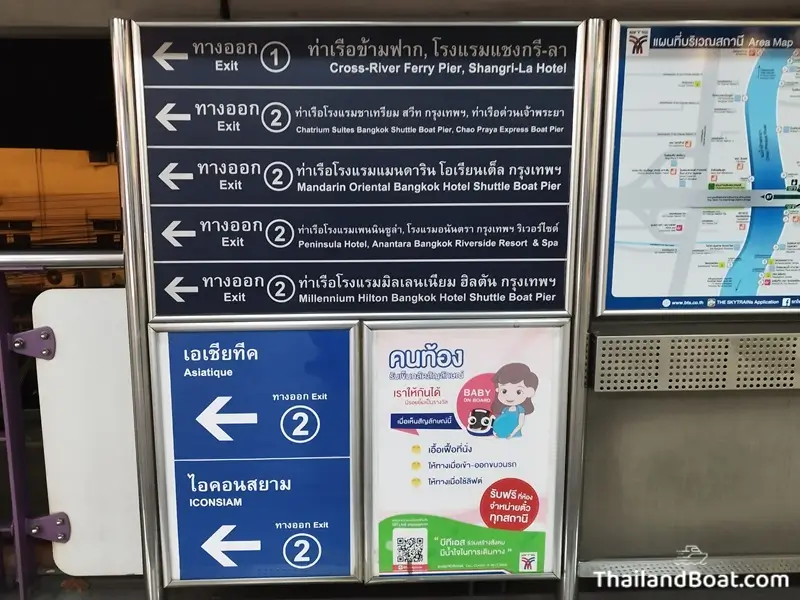 BTS Saphan Taksin Station to Sathorn Pier,