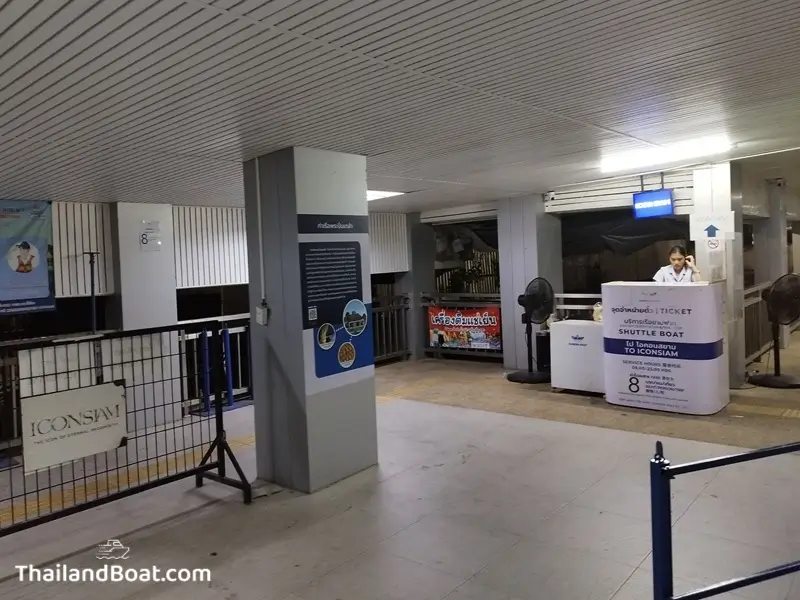 ICONSIAM shuttle boat counter at Sathorn Pier