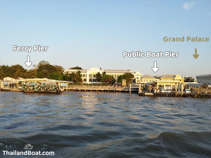 Ferry and Public Boat piers at Tha Chang Pier